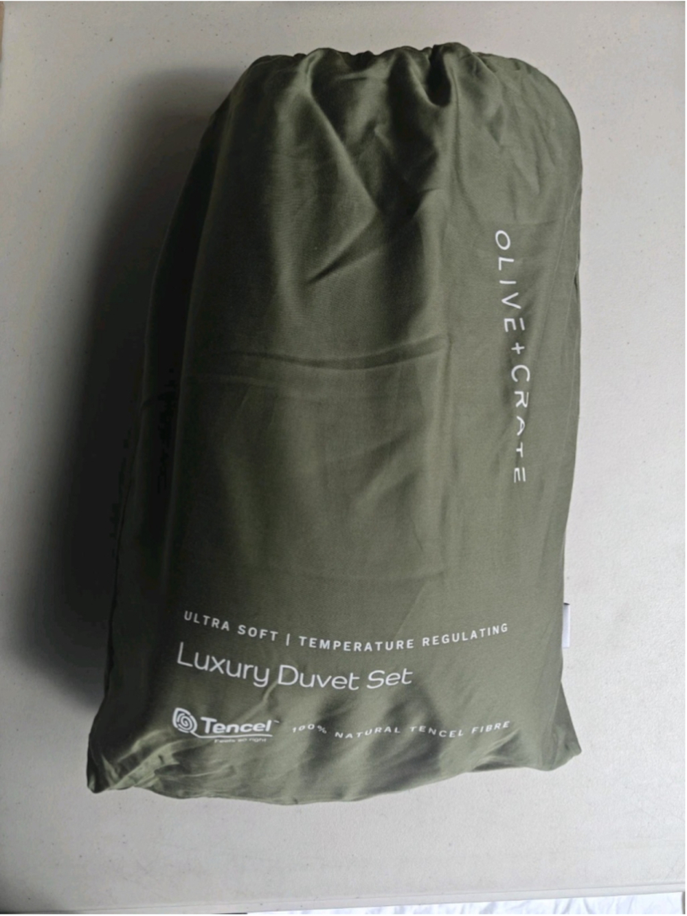 Olive & Crate Eucalyptus - OVERSIZE KING Duvet Cover Set Moss (3pc)